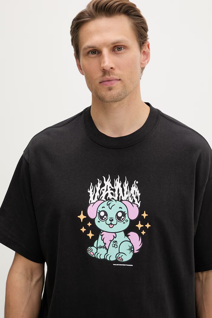 Vans тениска мъжка от памук черна VN000W00BLK1