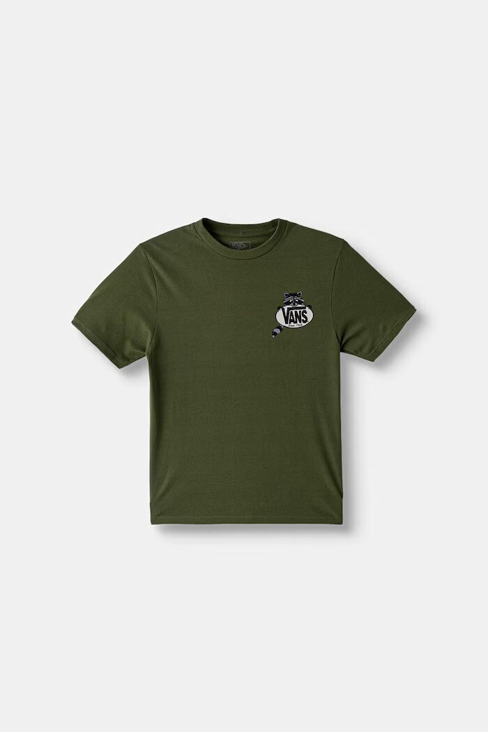Vans тениска за деца от памук Dumpster Raccoon SS Tee зелена VN000XBQGRK1