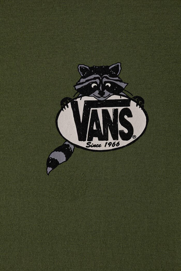 Vans тениска за деца от памук Dumpster Raccoon SS Tee зелена VN000XBQGRK1