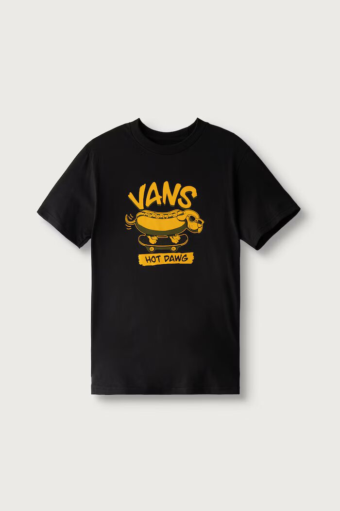 Vans тениска за деца от памук Hot Dawg SS Tee черна VN001049BLK1