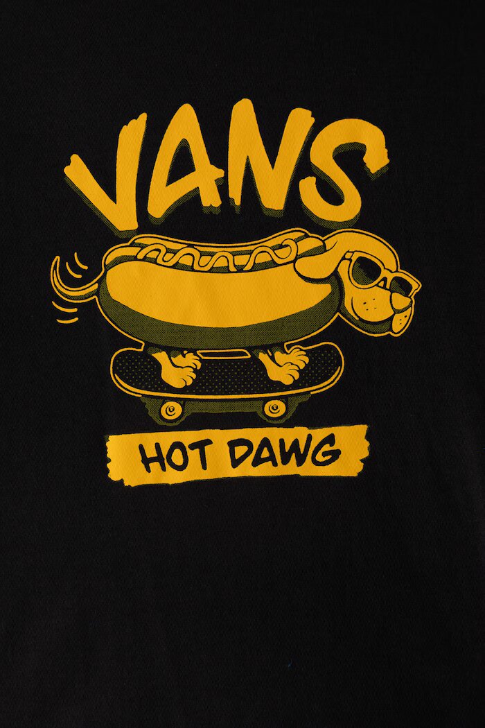 Vans тениска за деца от памук Hot Dawg SS Tee черна VN001049BLK1