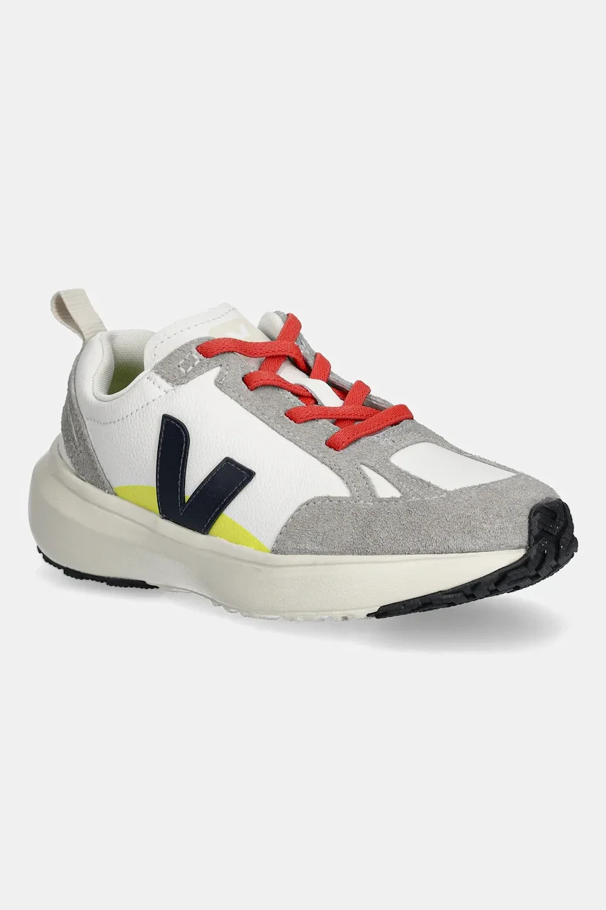 Veja Детски кожени маратонки Small Canary Light