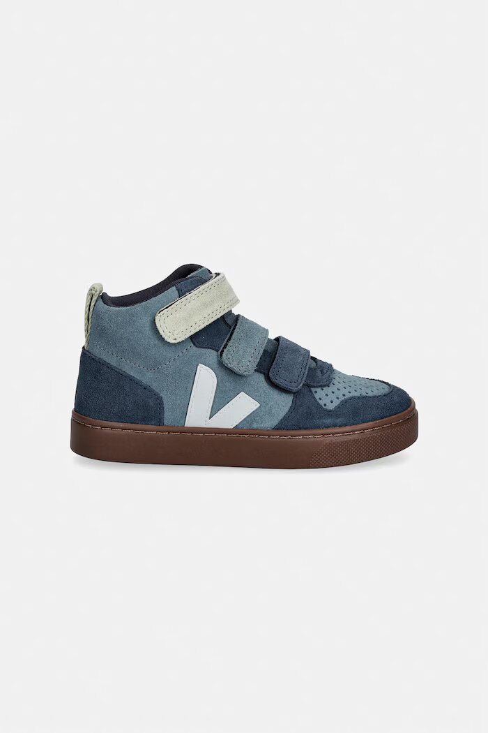 Veja Small V-10 Mid маратонки за деца от велур сини DV0322140