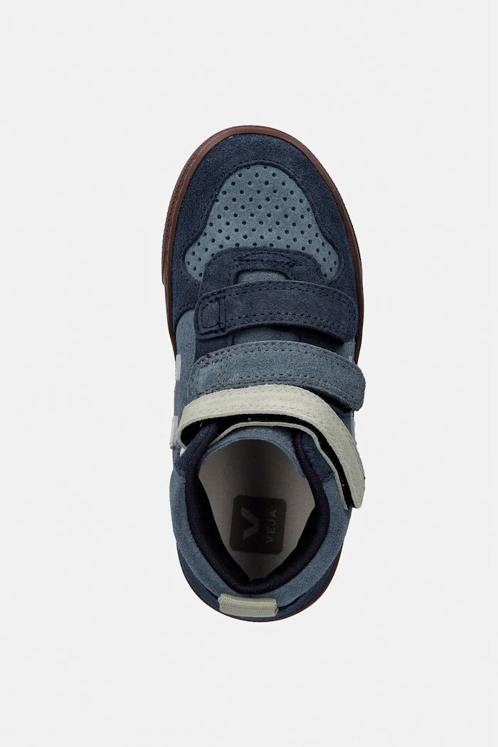 Veja Small V-10 Mid маратонки за деца от велур сини DV0322140