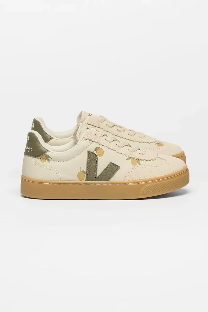 Veja X KONGES SLOJD маратонки за деца от кожа бежови BV0222350