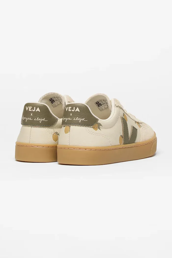 Veja X KONGES SLOJD маратонки за деца от кожа бежови BV0222350