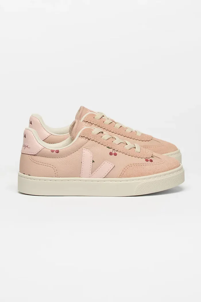 Veja X KONGES SLOJD маратонки за деца от кожа розови BV0222353