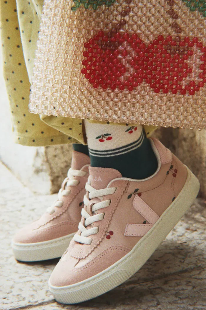 Veja X KONGES SLOJD маратонки за деца от кожа розови BV0222353