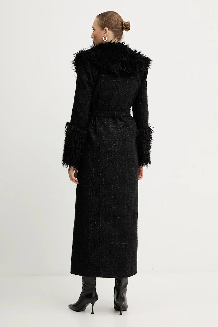 Versace Jeans Couture Палто с вълна в черно 79HAT413 N0539