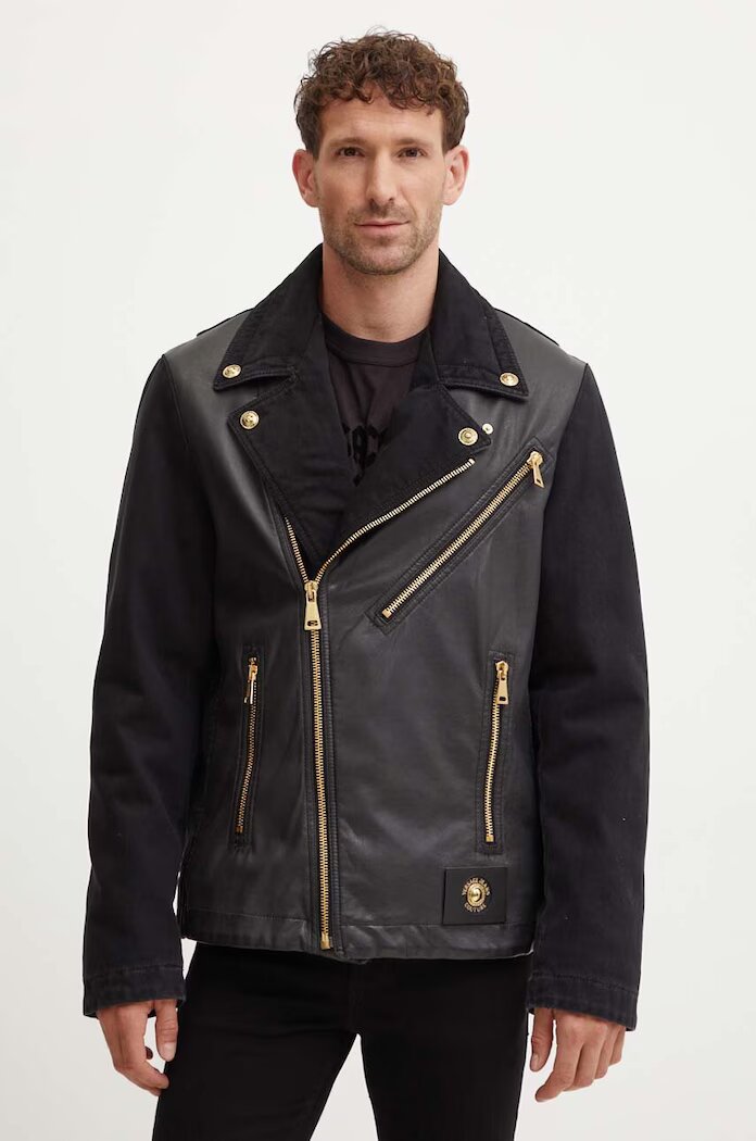 Versace Jeans Couture Рокерско яке в черно преходен модел 77GAS4M4 DW012SW0