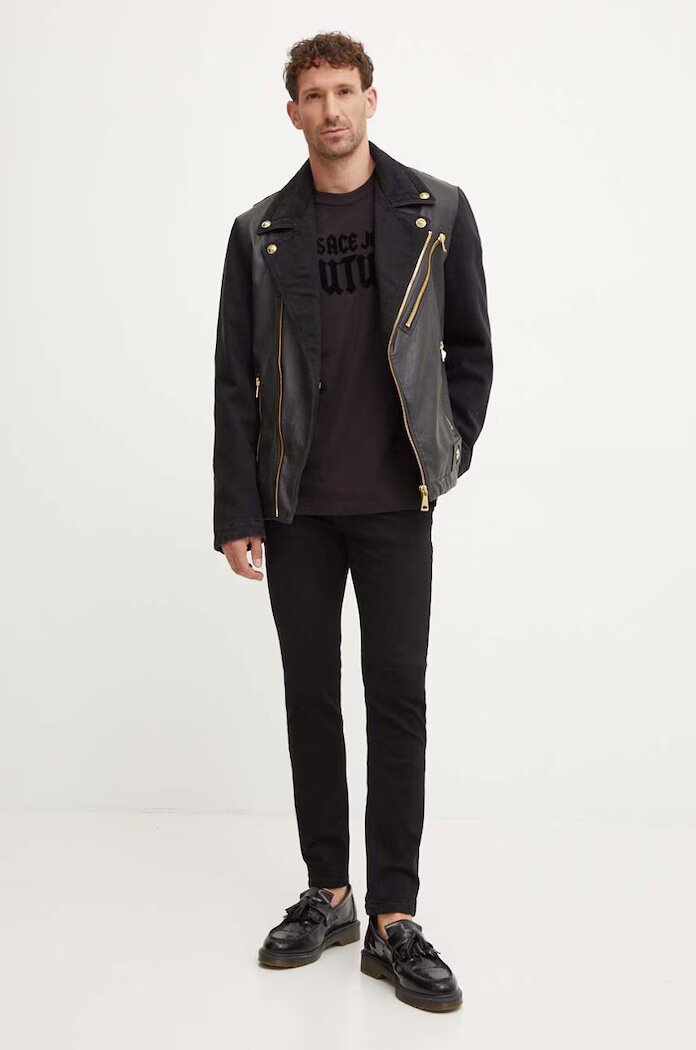 Versace Jeans Couture Рокерско яке в черно преходен модел 77GAS4M4 DW012SW0