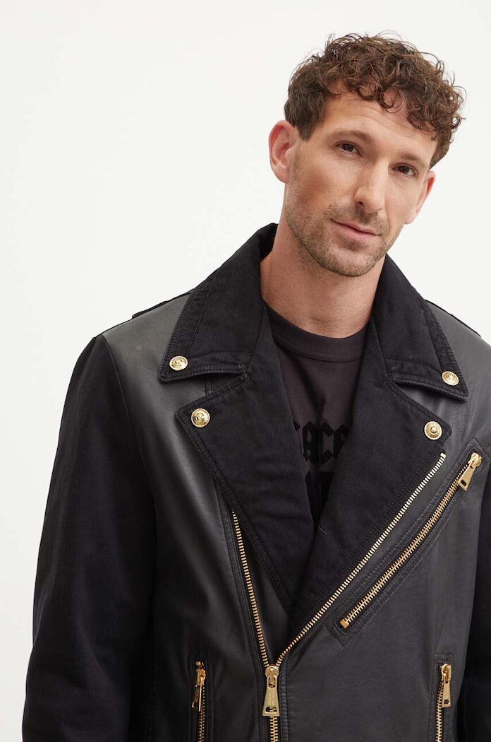 Versace Jeans Couture Рокерско яке в черно преходен модел 77GAS4M4 DW012SW0