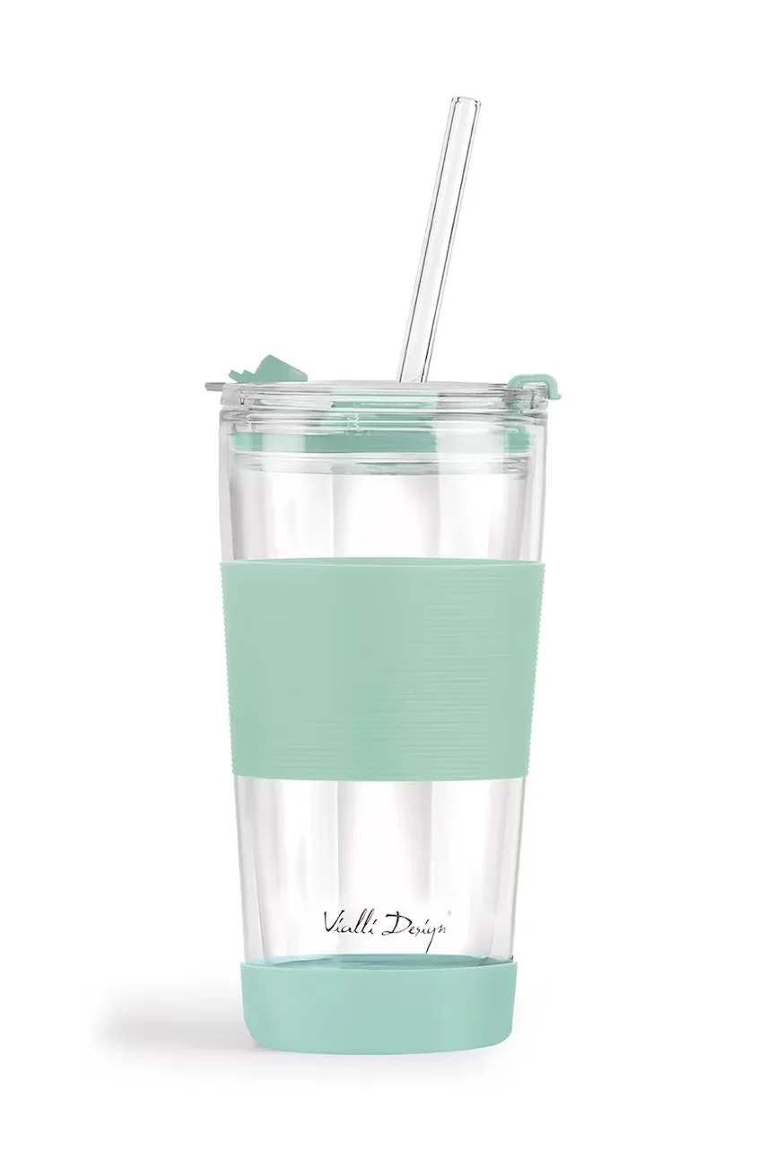 Vialli Design Термочаша със сламка Fuori 600 ml