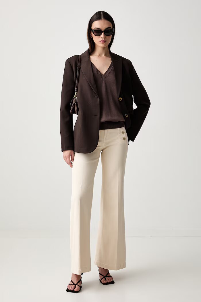 VICOLO дънки wide leg дамски бежови DAB5169