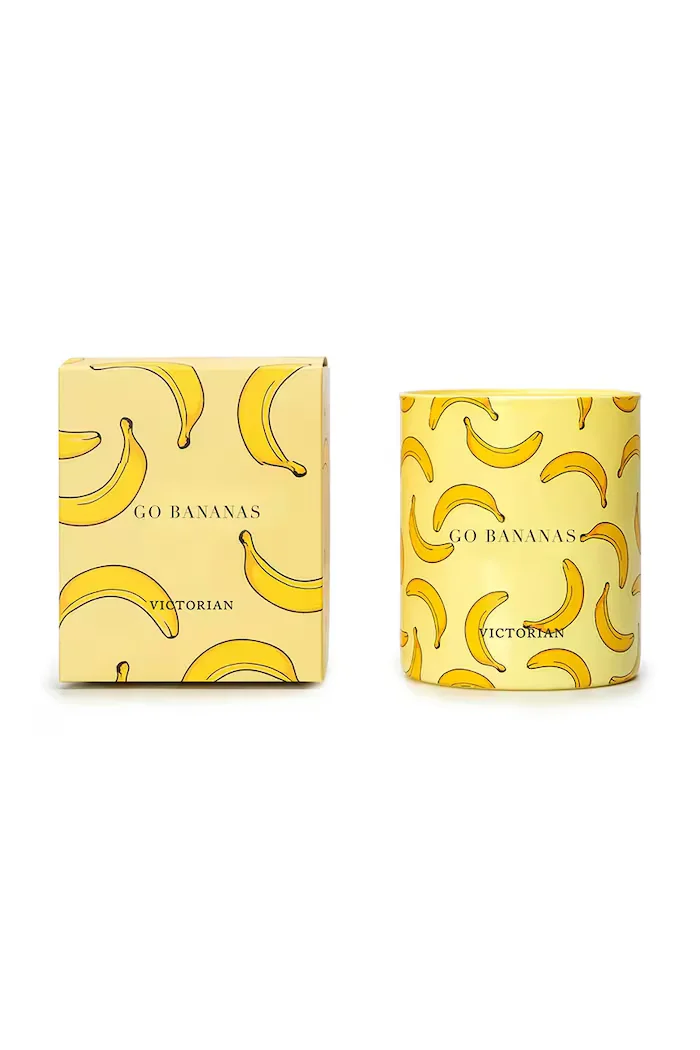 Victorian Ароматна соева свещ Go Bananas в жълто