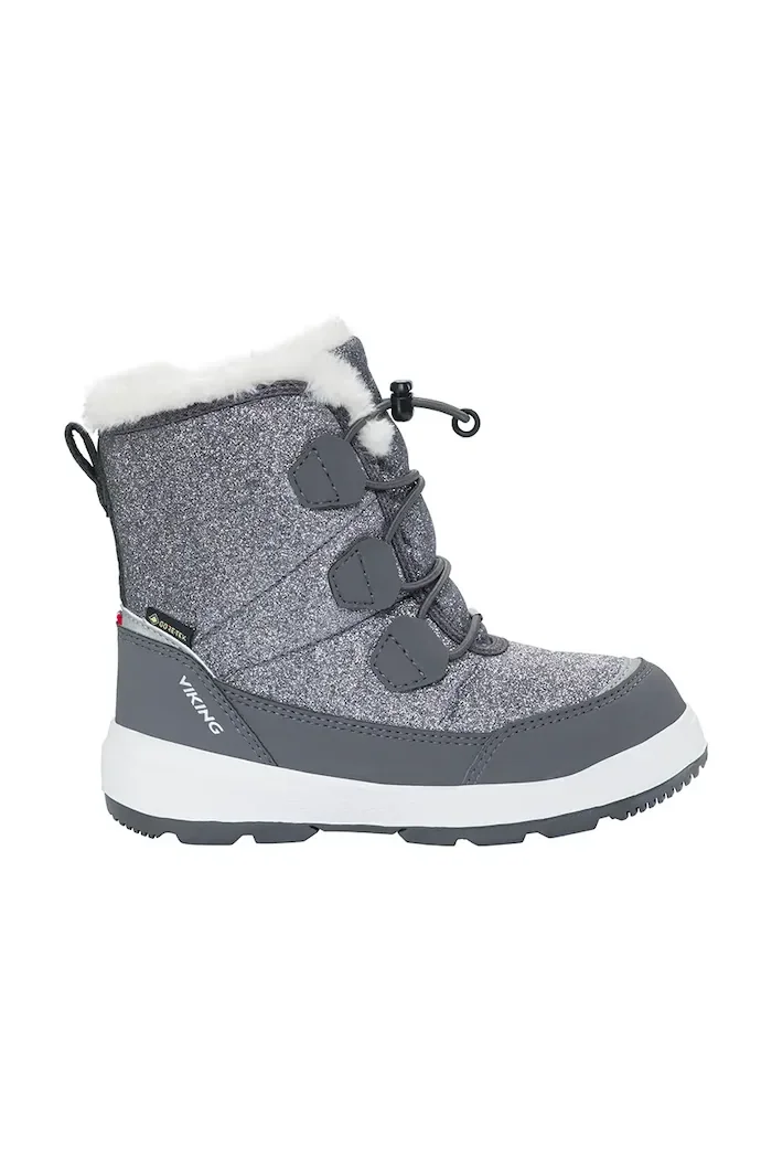 viking kids зимни обувки за деца Toasty Glitter Warm GTX Zip сиви 3.96010