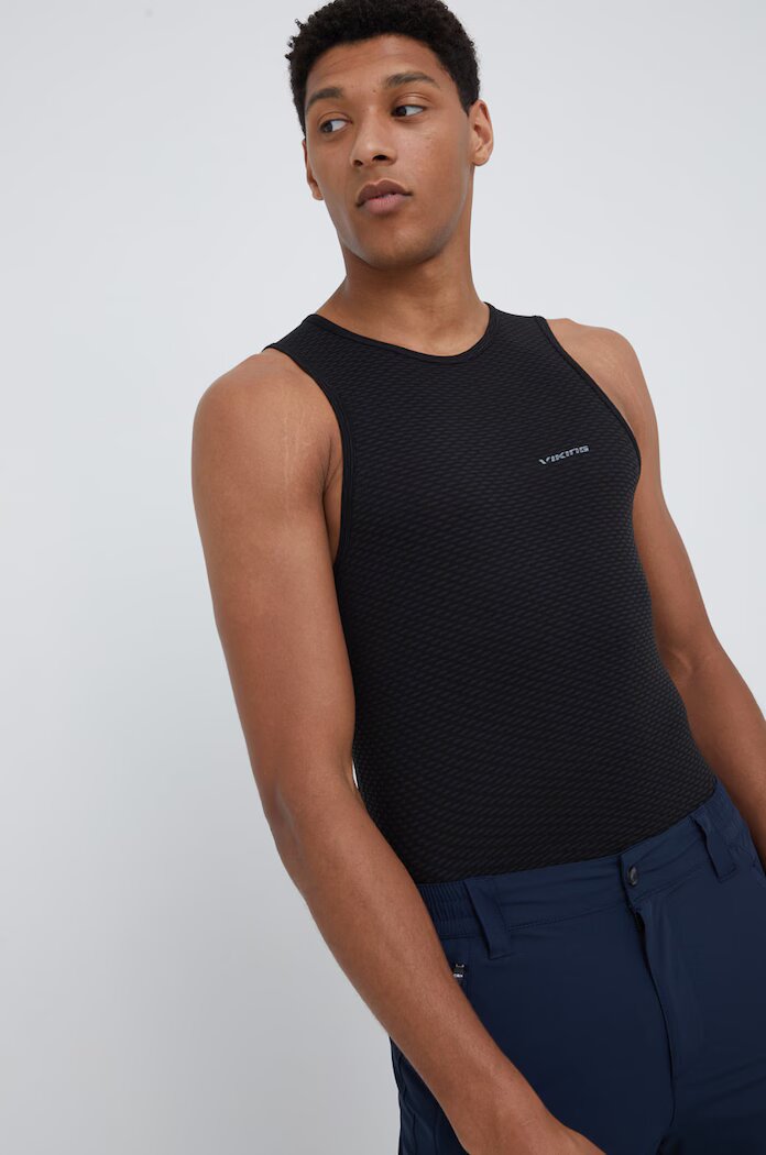 Viking Спортна тениска Easy Dry Singlet в черно