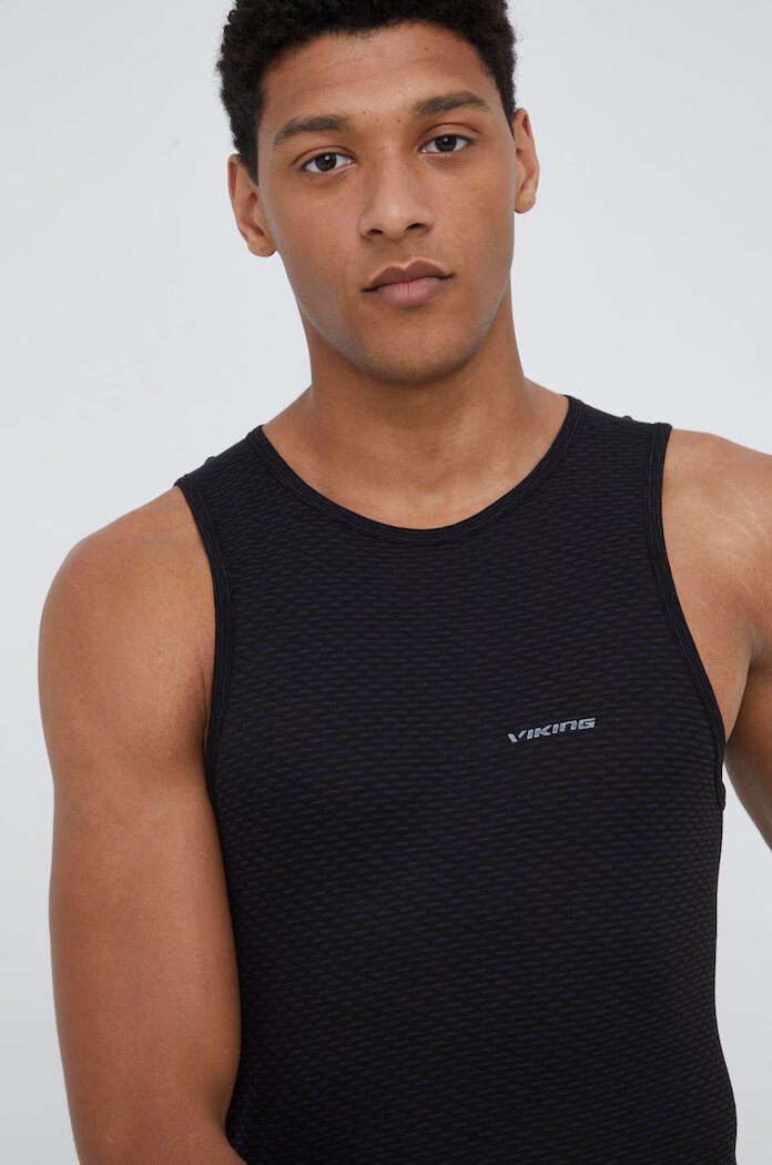 Viking Спортна тениска Easy Dry Singlet в черно