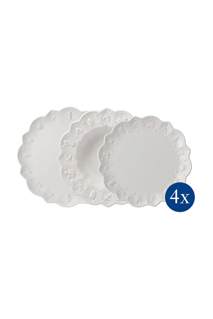 Villeroy & Boch Комплект чинии за 4 човека Toy's Delight Royal Classic (12 броя) в бяло