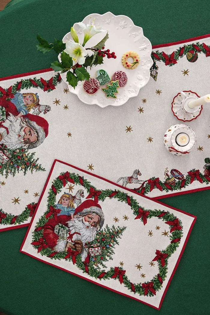 Villeroy & Boch тишлайфер за Коледа от памук 49 x 143 cm