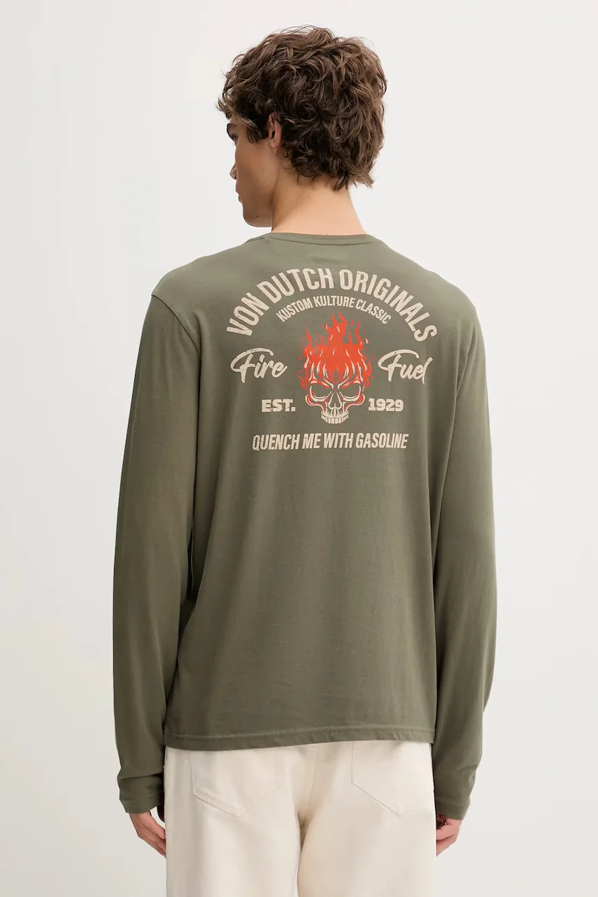 Von Dutch Памучна блуза с дълги ръкави