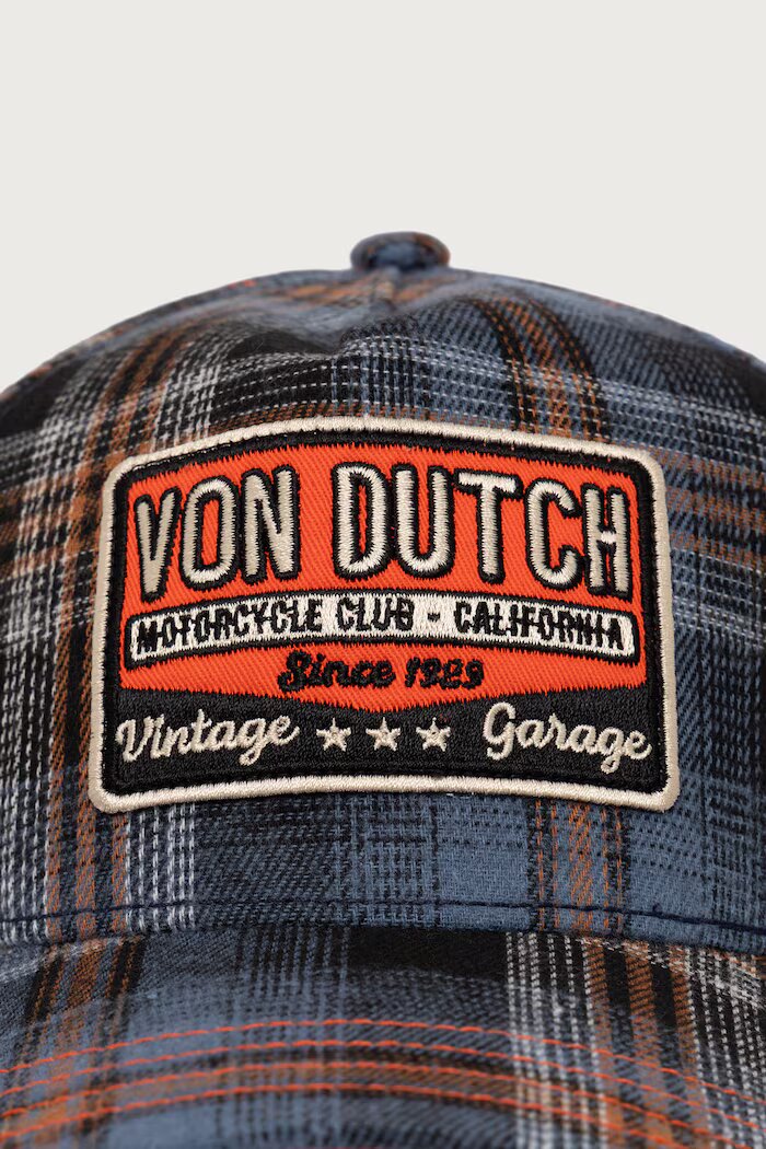 Von Dutch шапка с козирка от памучна материя синя VD/1/CB/CAR/09