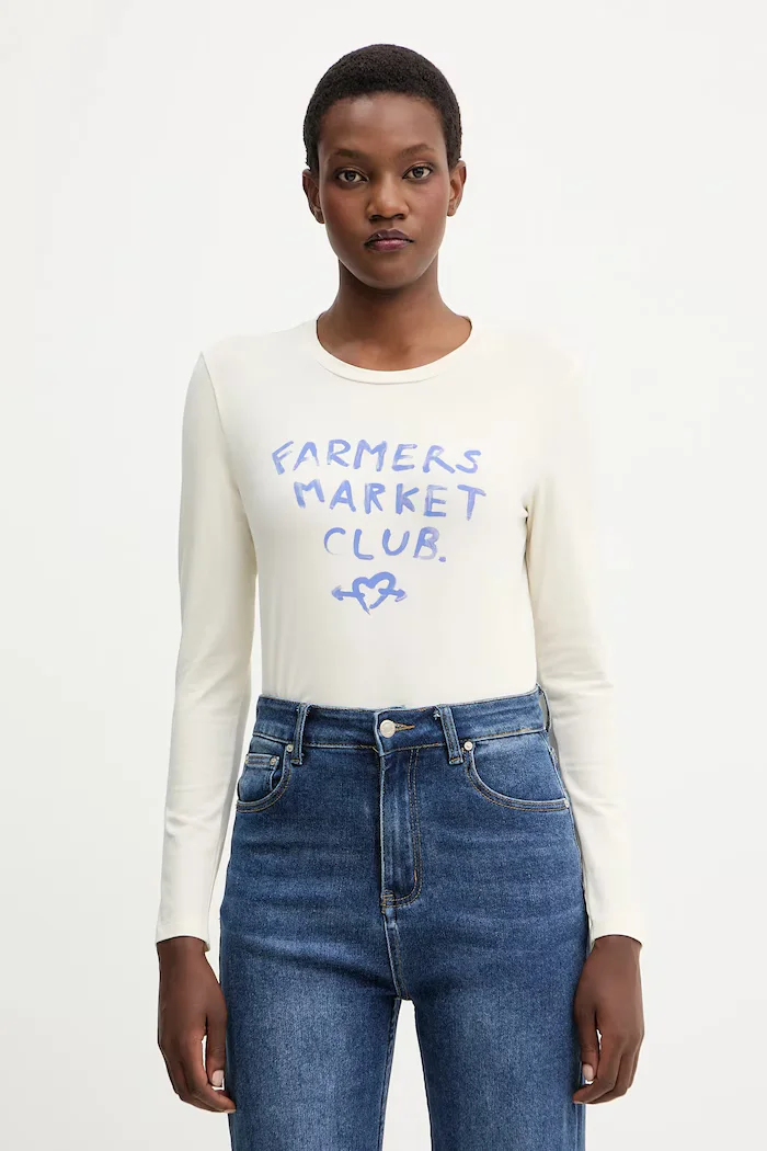 Weekend Max Mara Блуза с дълги ръкави ALIAS в бежово 2525946042600