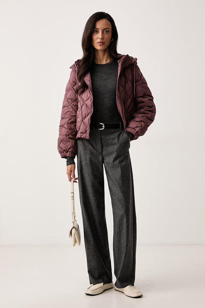 Weekend Max Mara блуза с дълги ръкави дамска с вълна WKDPATTO сива 2625946022600