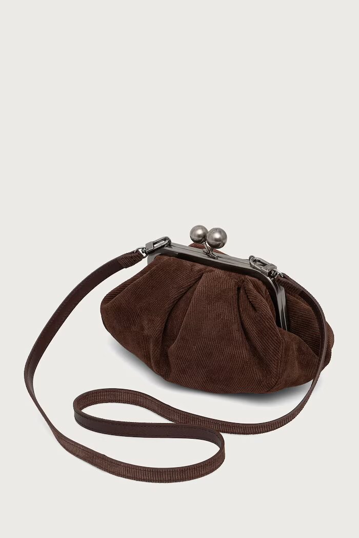 Weekend Max Mara чанта crossbody дамска от кожа WKANERINE кафява 2625516065600