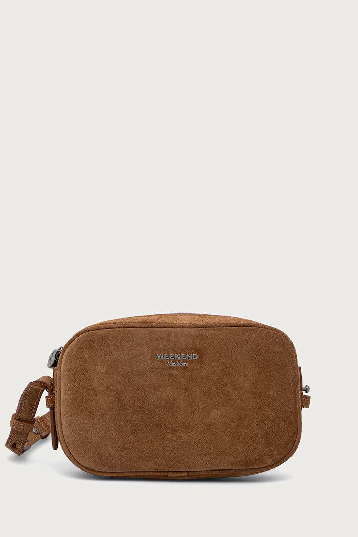 Weekend Max Mara чанта crossbody дамска от кожа WKASTRUZZO кафява 2625516195600