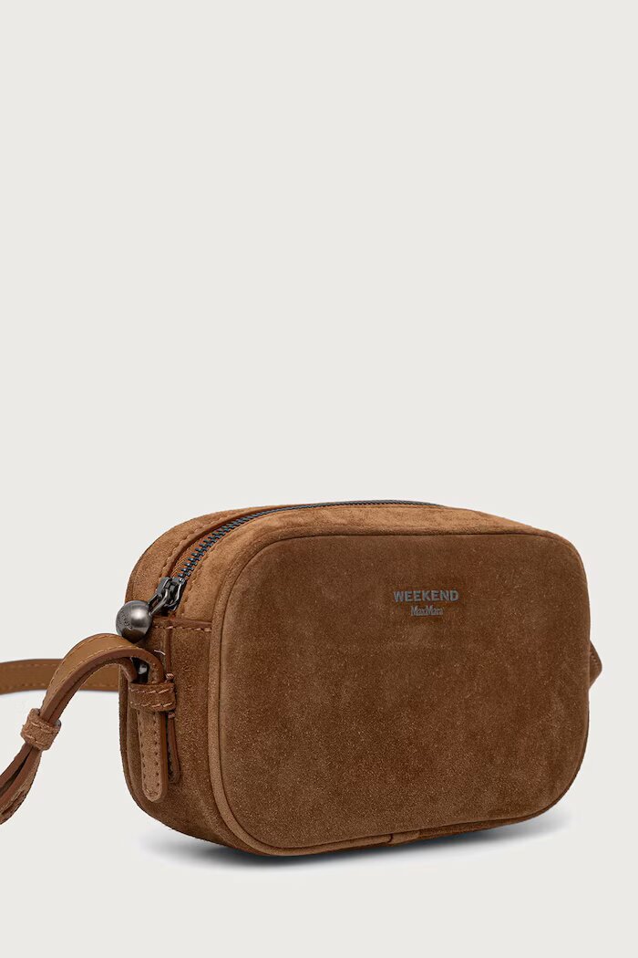 Weekend Max Mara чанта crossbody дамска от кожа WKASTRUZZO кафява 2625516195600