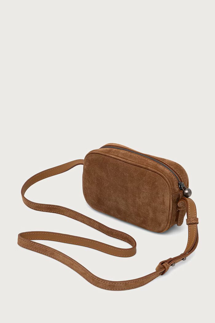 Weekend Max Mara чанта crossbody дамска от кожа WKASTRUZZO кафява 2625516195600