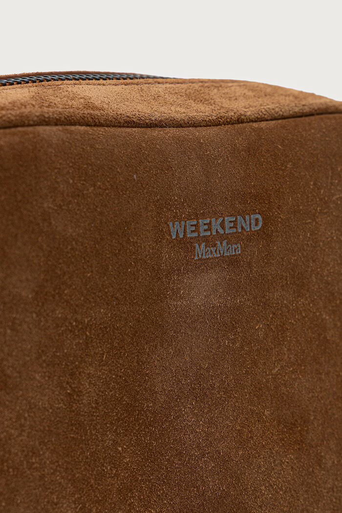 Weekend Max Mara чанта crossbody дамска от кожа WKASTRUZZO кафява 2625516195600