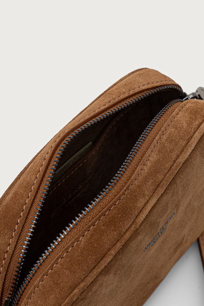 Weekend Max Mara чанта crossbody дамска от кожа WKASTRUZZO кафява 2625516195600