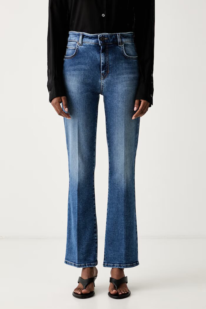 Weekend Max Mara дънки bootcut дамски WKDRAPALLO сини 2625186051600