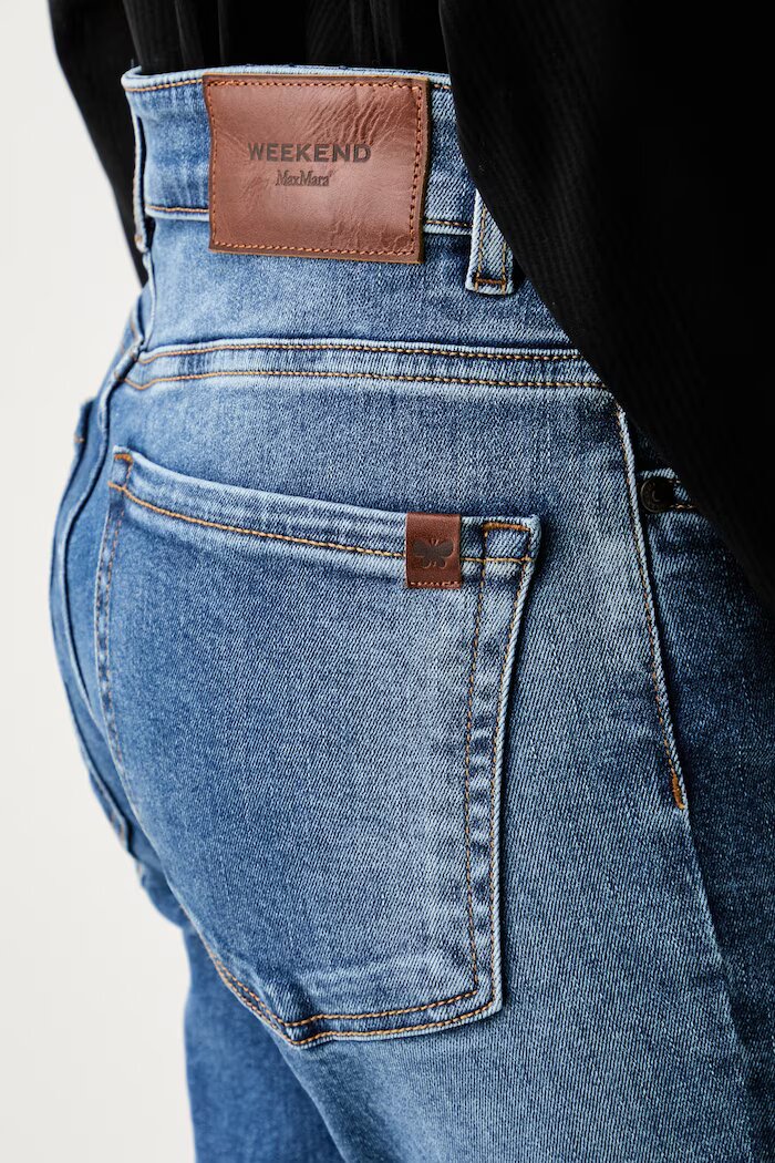Weekend Max Mara дънки bootcut дамски WKDRAPALLO сини 2625186051600