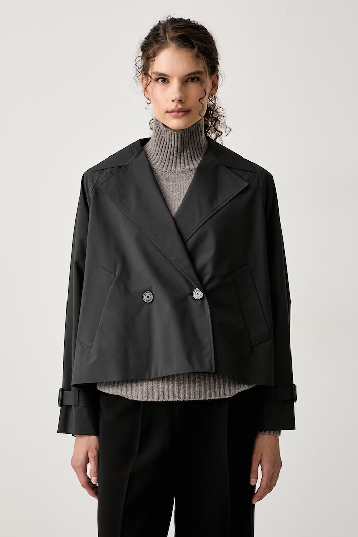 Weekend Max Mara къс шлифер дамски WKDBOERO черен 2625026011600