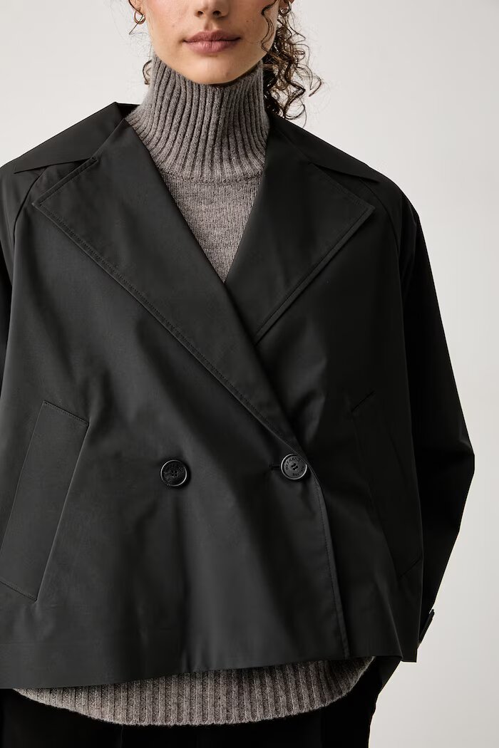 Weekend Max Mara къс шлифер дамски WKDBOERO черен 2625026011600
