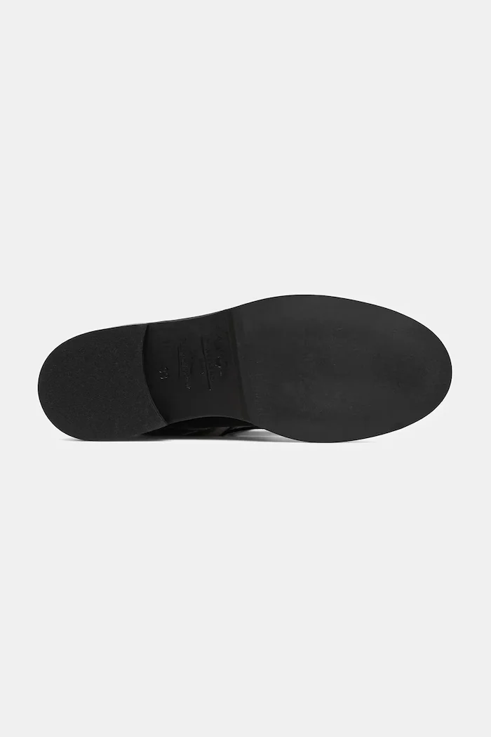 Weekend Max Mara Кожени ботуши Visby в черно с равна подметка 2525796015600