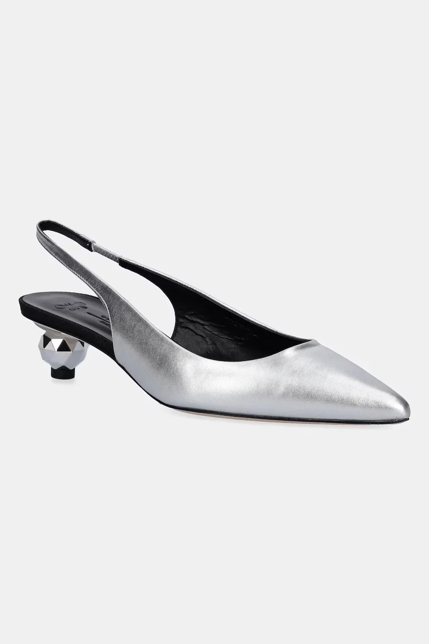 Weekend Max Mara Кожени обувки с дебел ток GALLICO