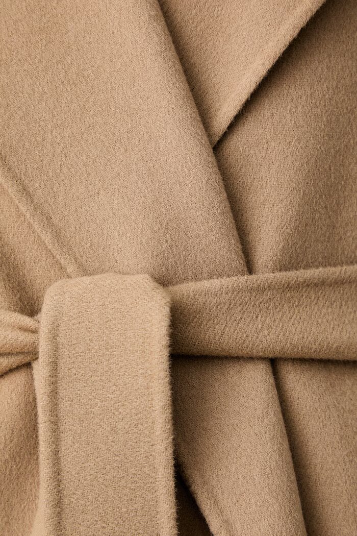 Weekend Max Mara палто дамско от вълна WKDOPEROSO бежово 2625016011600