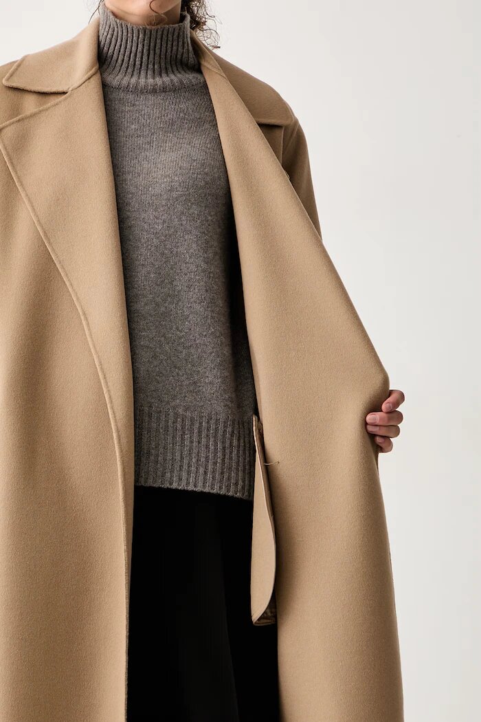 Weekend Max Mara палто дамско от вълна WKDOPEROSO бежово 2625016011600