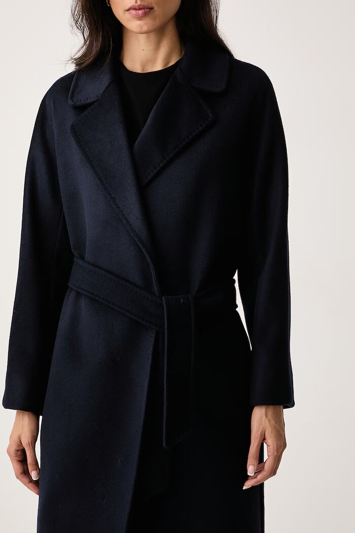 Weekend Max Mara палто дамско от вълна WKDPEDALE тъмносиньо 2625016092600