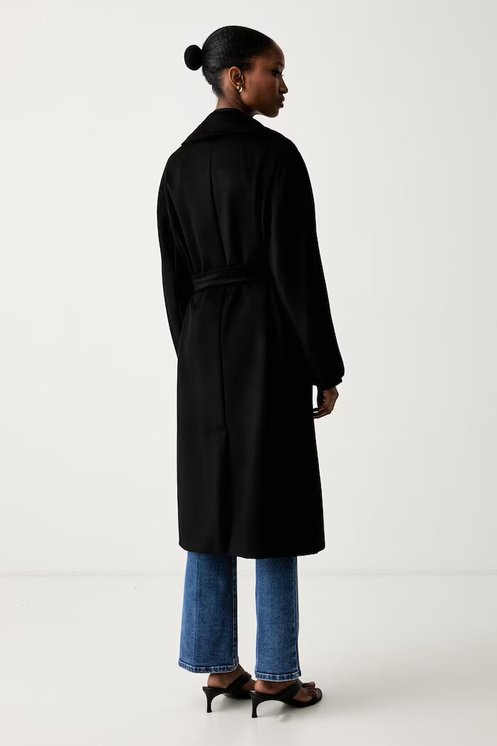 Weekend Max Mara палто дамско от вълна WKDRESINA черно 2625016021600