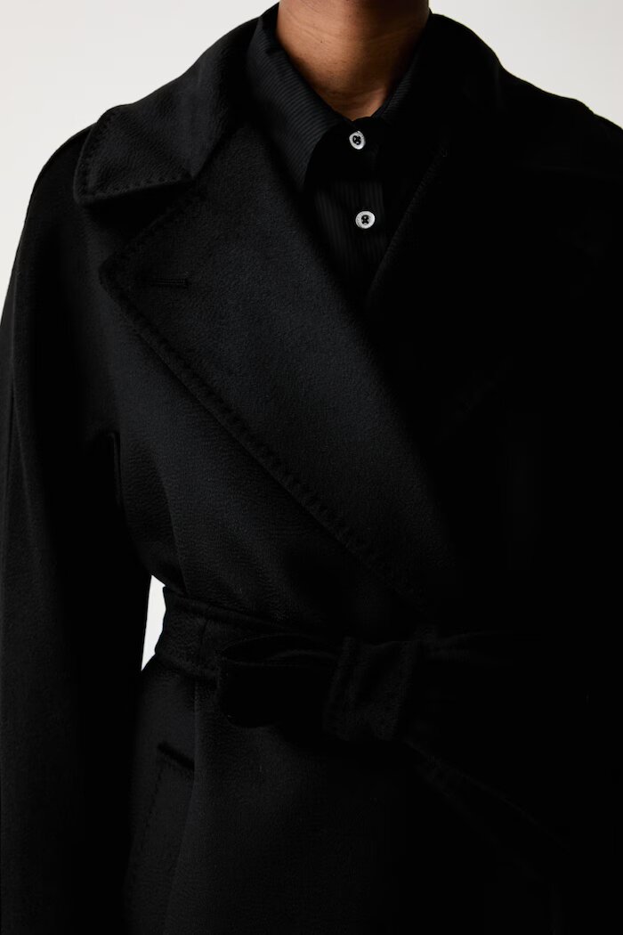 Weekend Max Mara палто дамско от вълна WKDRESINA черно 2625016021600
