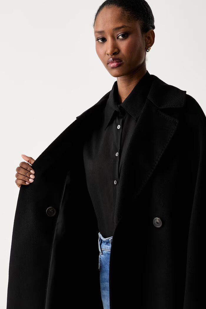 Weekend Max Mara палто дамско от вълна WKDRESINA черно 2625016021600
