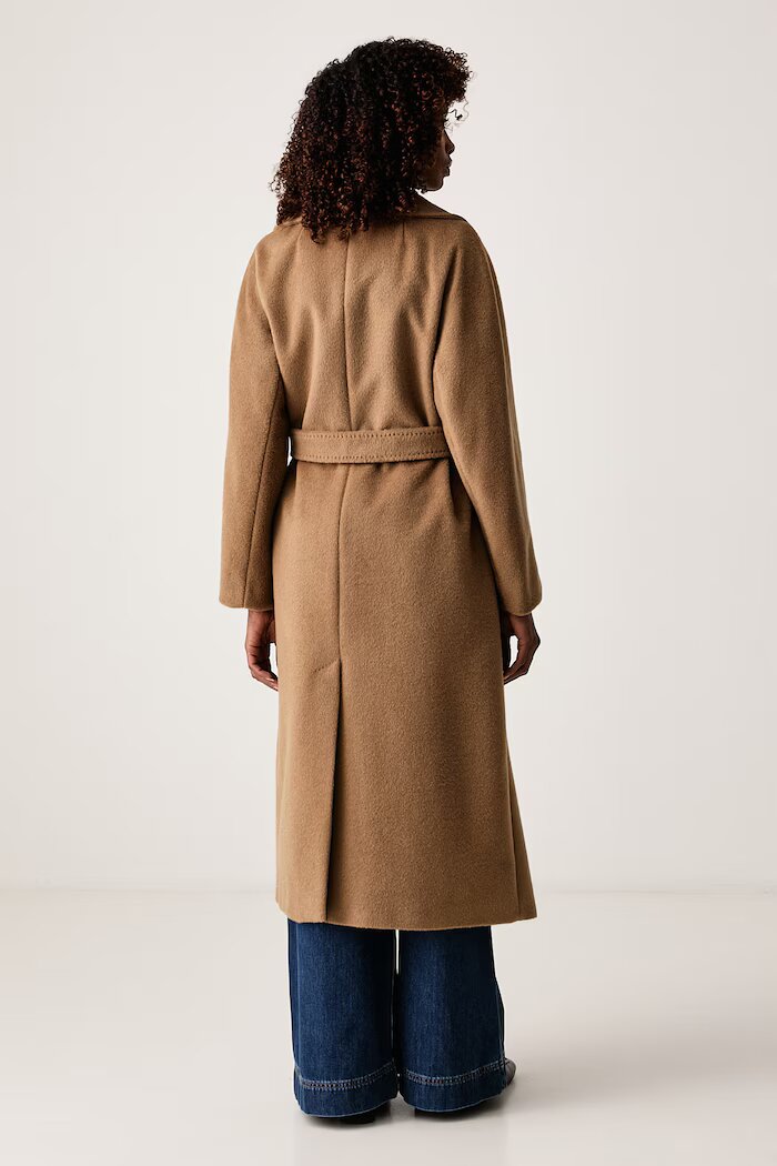 Weekend Max Mara палто дамско с вълна WKDTEMPERA кафяво 2625016072600
