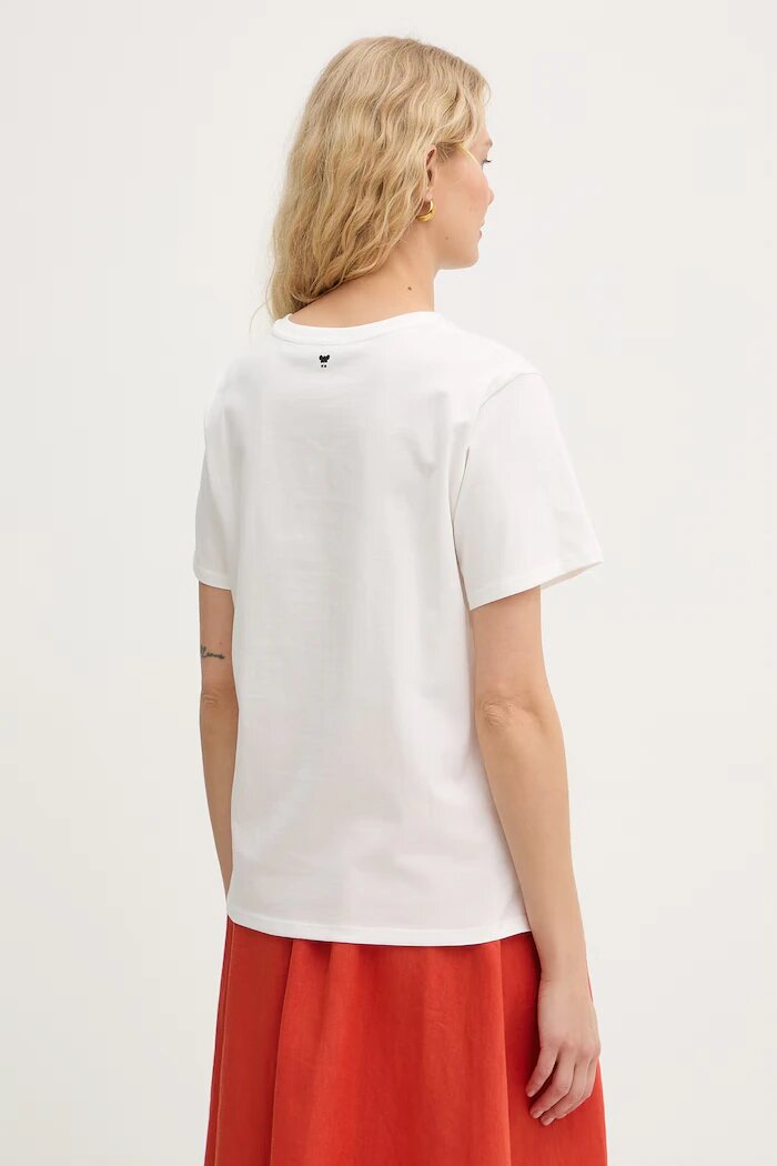 Weekend Max Mara Памучна тениска BORA дамска в бяло 2615971042600