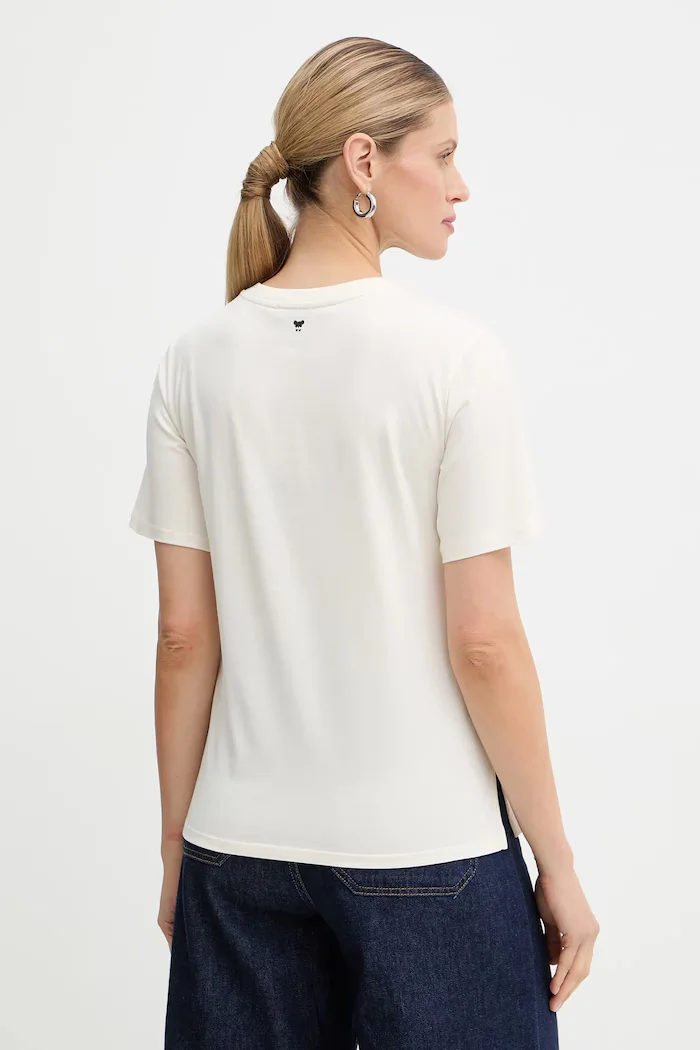 Weekend Max Mara Памучна тениска WEST дамска в бежово 2615971041600