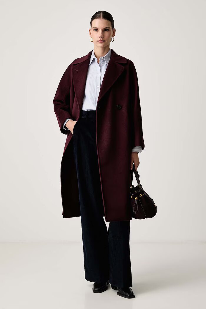Weekend Max Mara панталон дамски от джинс WKDTANIA тъмносин с висока талия 2625136012600